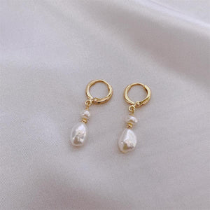 Baroque Pearl Huggie Earrings - Eve - Akuna Pearls