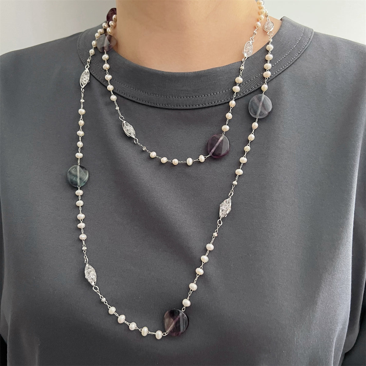 Gray on sale freshwater pearls