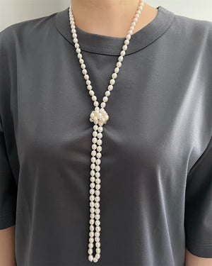 Freshwater Pearl Long Necklace - Ana - Akuna Pearls