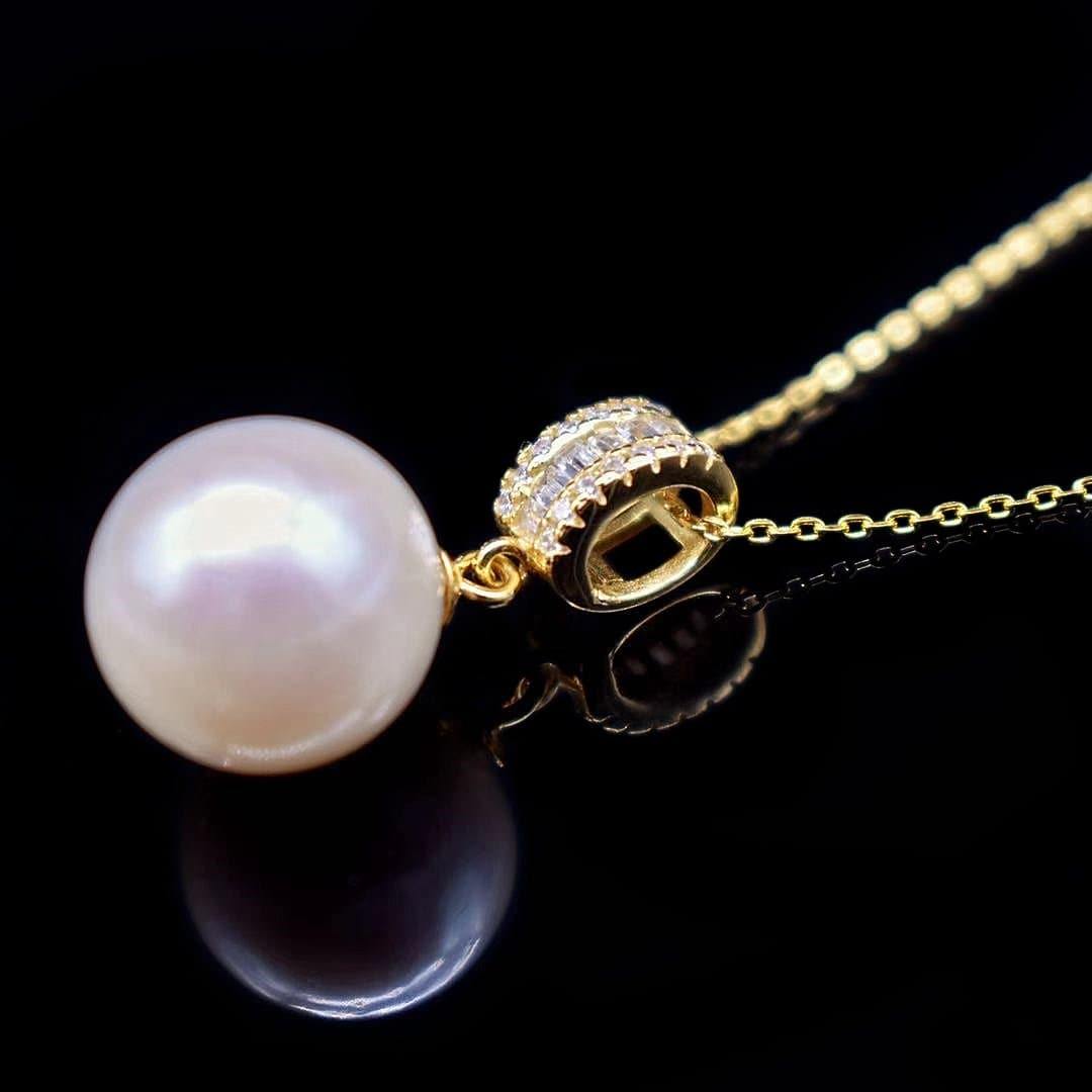 Freshwater Pearl Pendant Necklace - Athena - Akuna Pearls