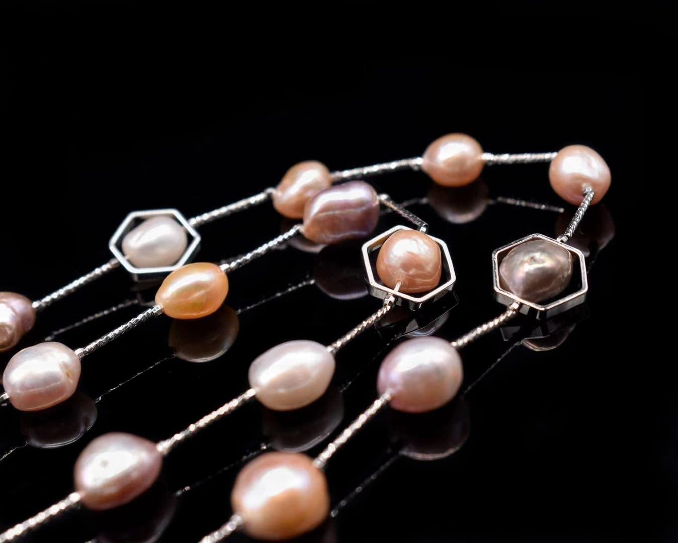 Baroque Pearl Long Necklace - Ivy - Akuna Pearls