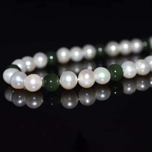 Classic Freshwater Pearl Necklace - Jade - Akuna Pearls