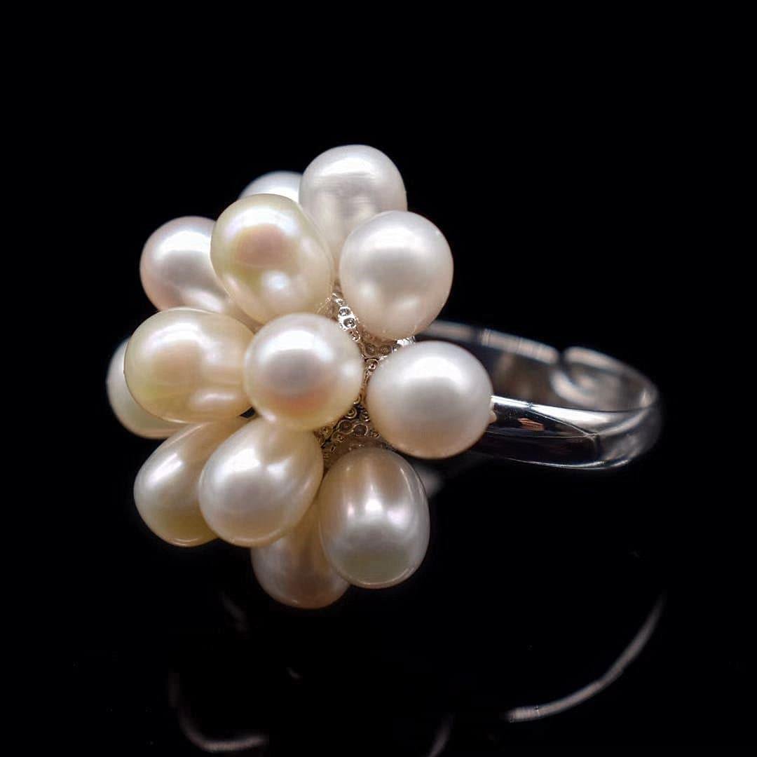 Freshwater Pearl Adjustable Ring - Jonquil - Akuna Pearls