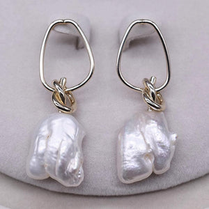Baroque Pearl Earrings - Naughty Knotty - Akuna Pearls