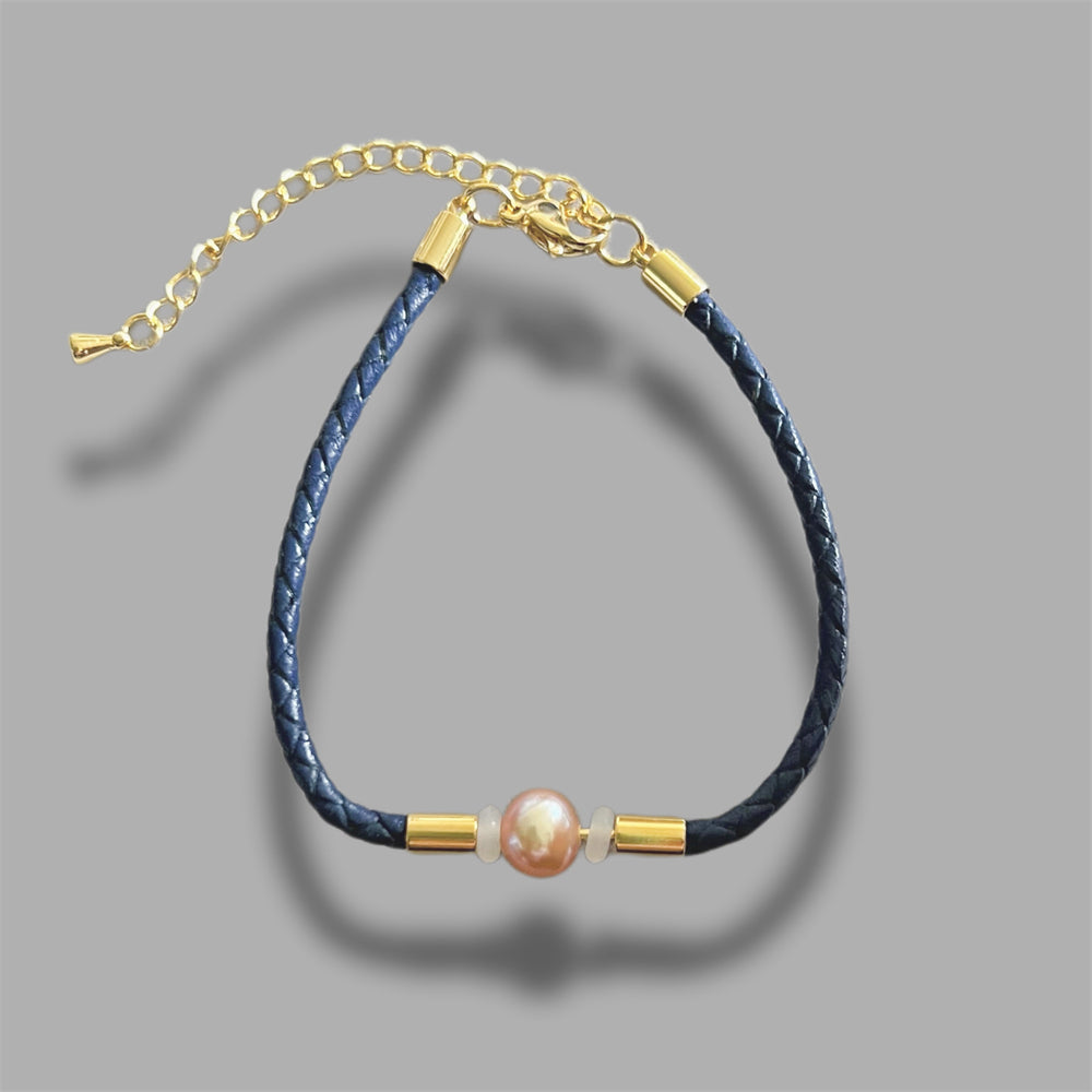 Leather bracelets clearance with pearls