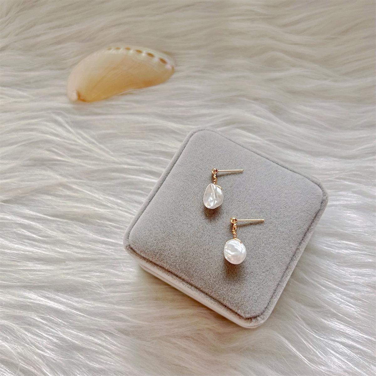 Baroque Pearl Stud Earrings - Leva - Akuna Pearls