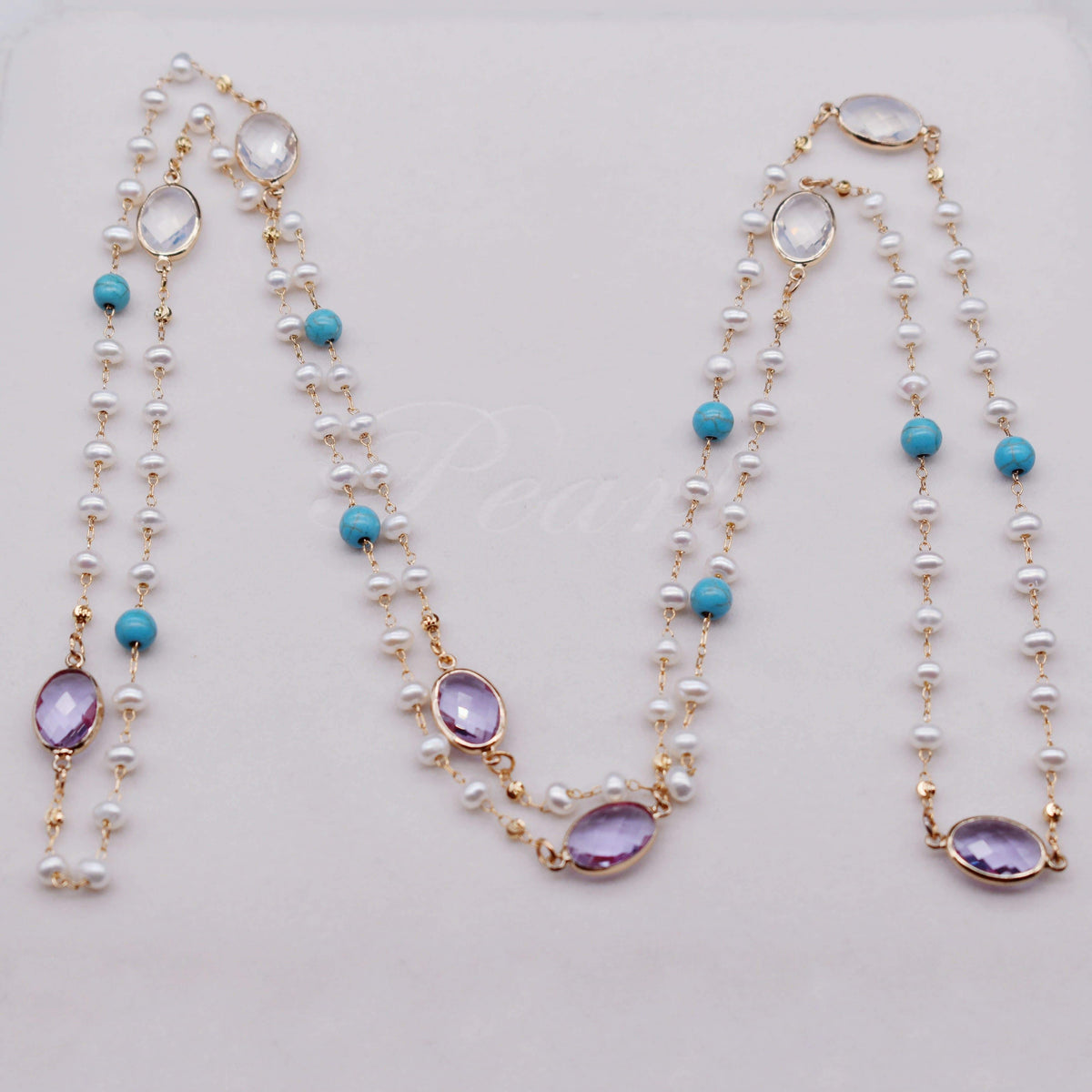 Freshwater Pearl Long Necklace - Isla - Akuna Pearls