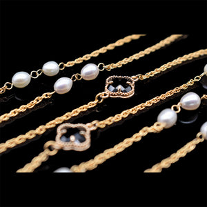 Freshwater Pearl Long Necklace - Rebecca - Akuna Pearls