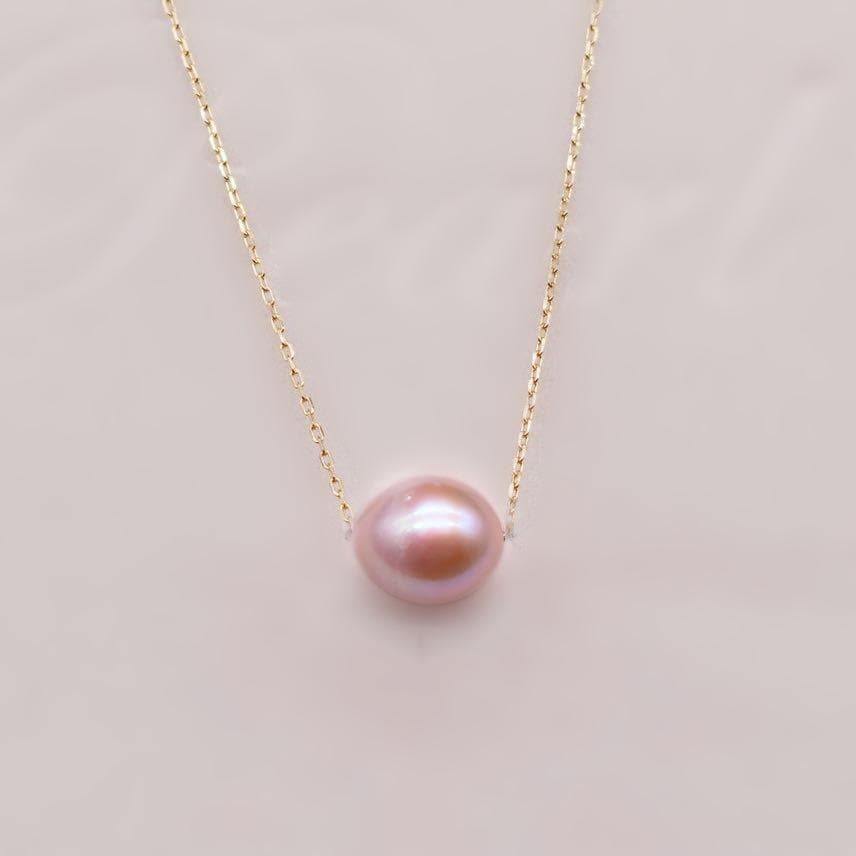Buy Single White Pearl on Chain, White Pearl Necklace, White Pearl Pendant, Floating  Pearl Necklace, Pearl Slide, One Pearl on Chain Online in India - Etsy