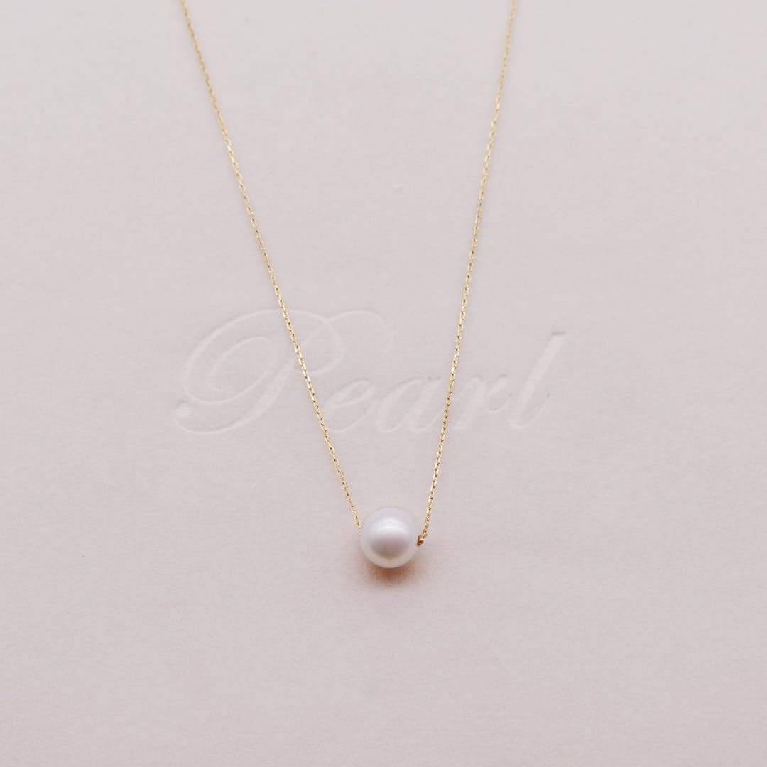 Floating Pearls Chocker Gold Chain Necklace for Women | Eunoia Selects