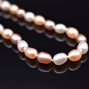 Classic Freshwater Pearl Necklace 6mm Rice - Akuna Pearls