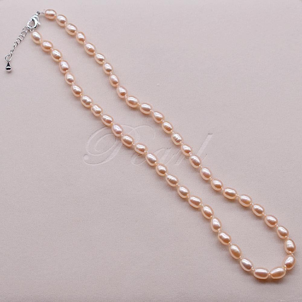Classic Freshwater Pearl Necklace 6mm Rice