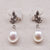 Freshwater Pearl Drop Earrings - Olive Leaf - Akuna Pearls