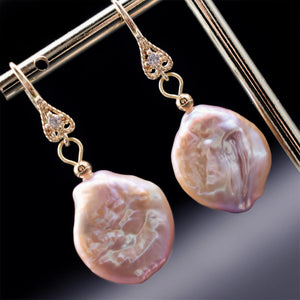 Baroque Pearl Earrings - Patricia - Akuna Pearls