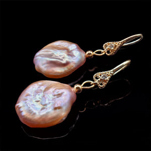 Baroque Pearl Earrings - Patricia - Akuna Pearls