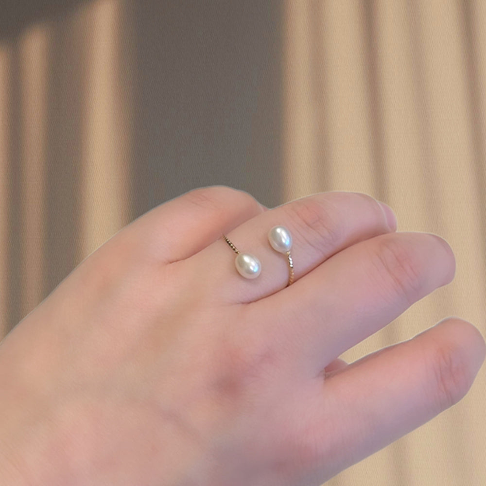 Freshwater Pearl Open Ring - Sook - Akuna Pearls