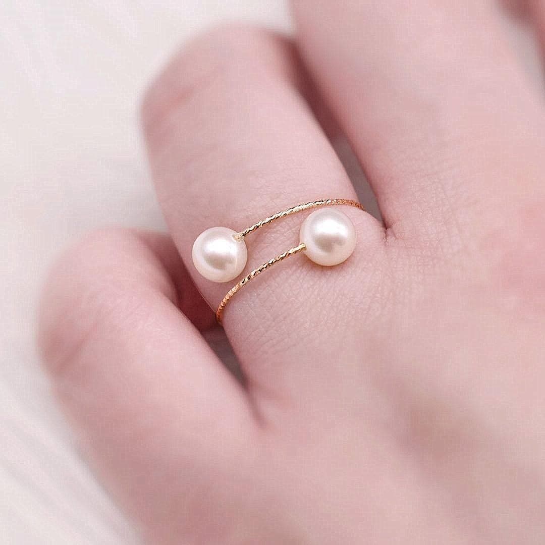 18k Gold Freshwater Pearl Ring - Fine - Akuna Pearls