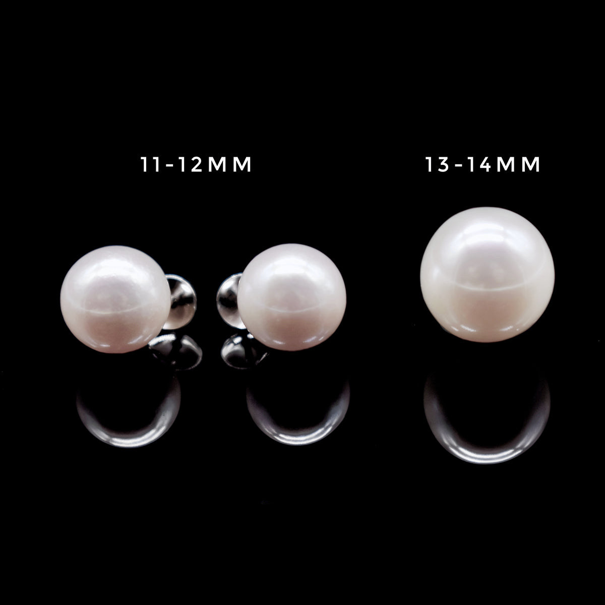 Freshwater Pearl Simple Stud Earrings - Round - Akuna Pearls