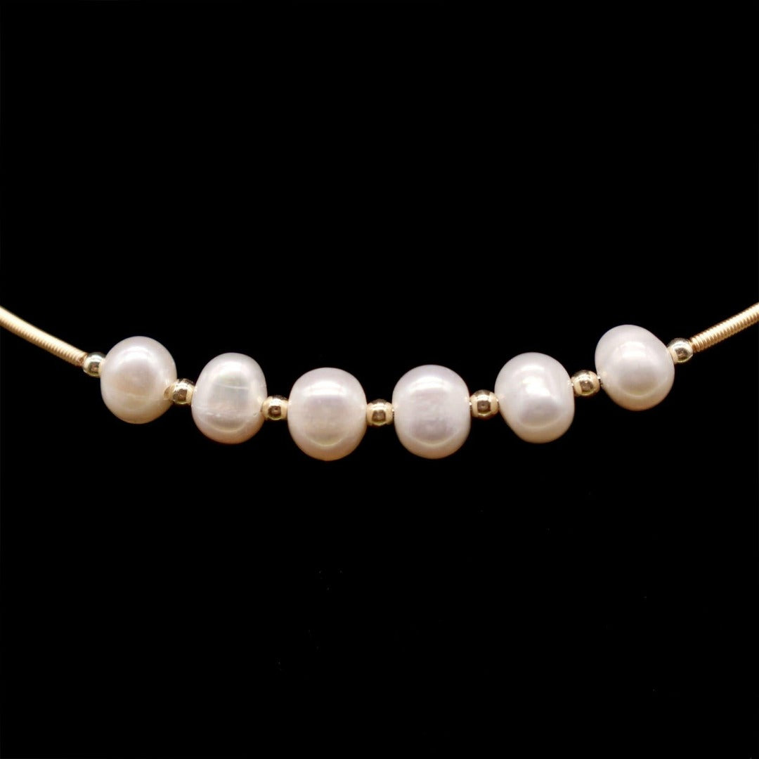 Open pearl shop choker necklace