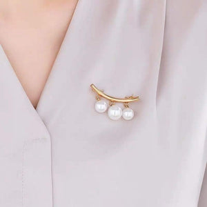 Faux Pearl Fashion Pin - Smile Design - Akuna Pearls