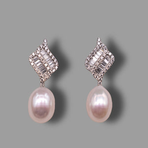 Freshwater Pearl Drop Bridal Earrings - Taylor - Akuna Pearls