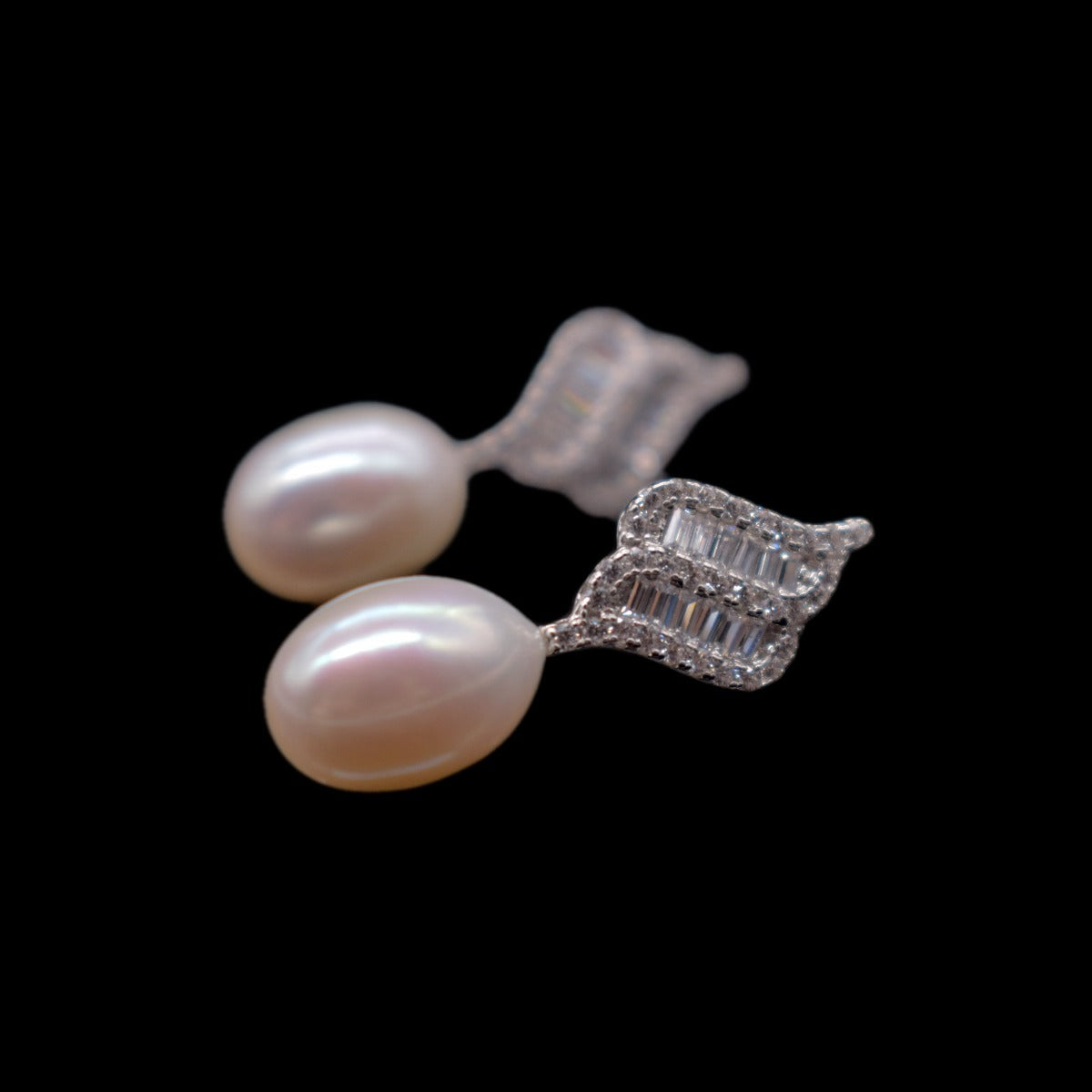 Freshwater Pearl Drop Bridal Earrings - Taylor - Akuna Pearls