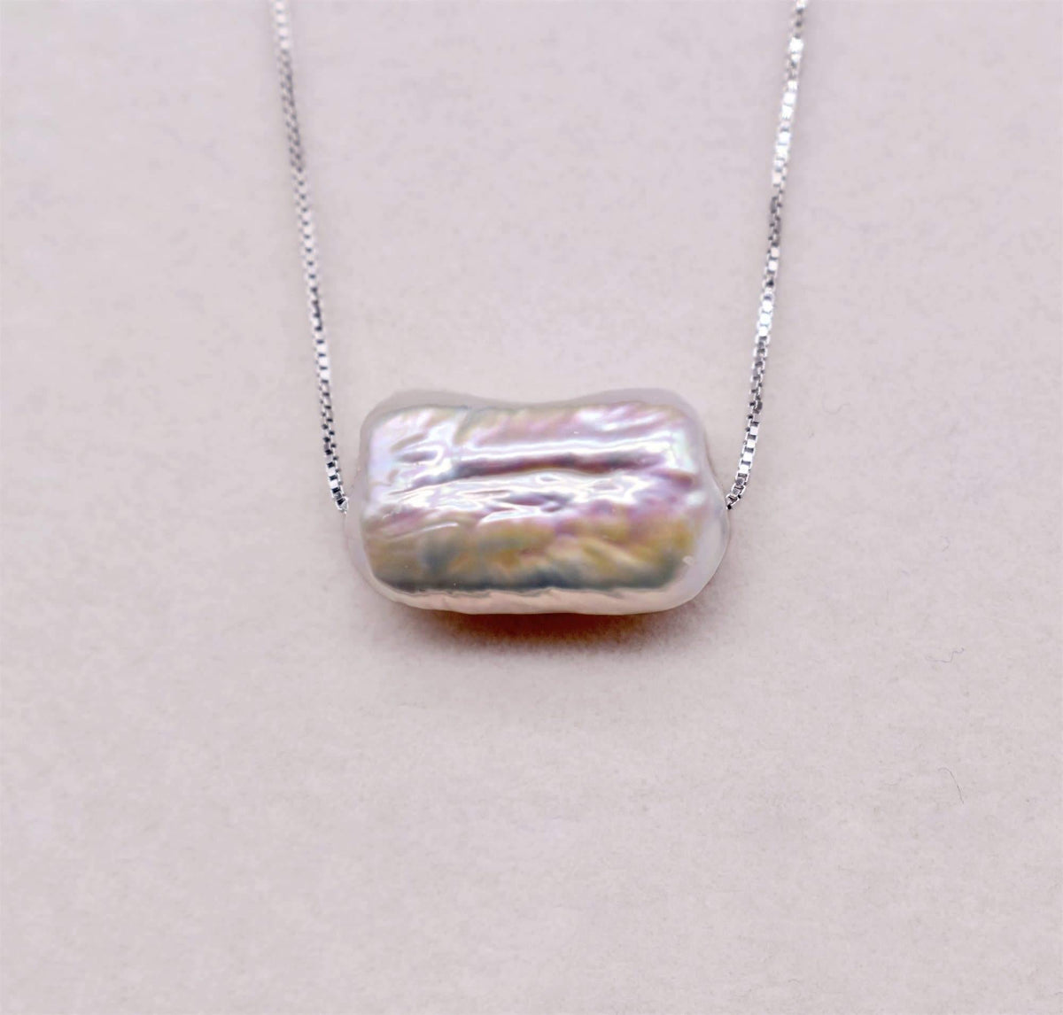 Baroque Pearl Floating Necklace - Zoe - Akuna Pearls