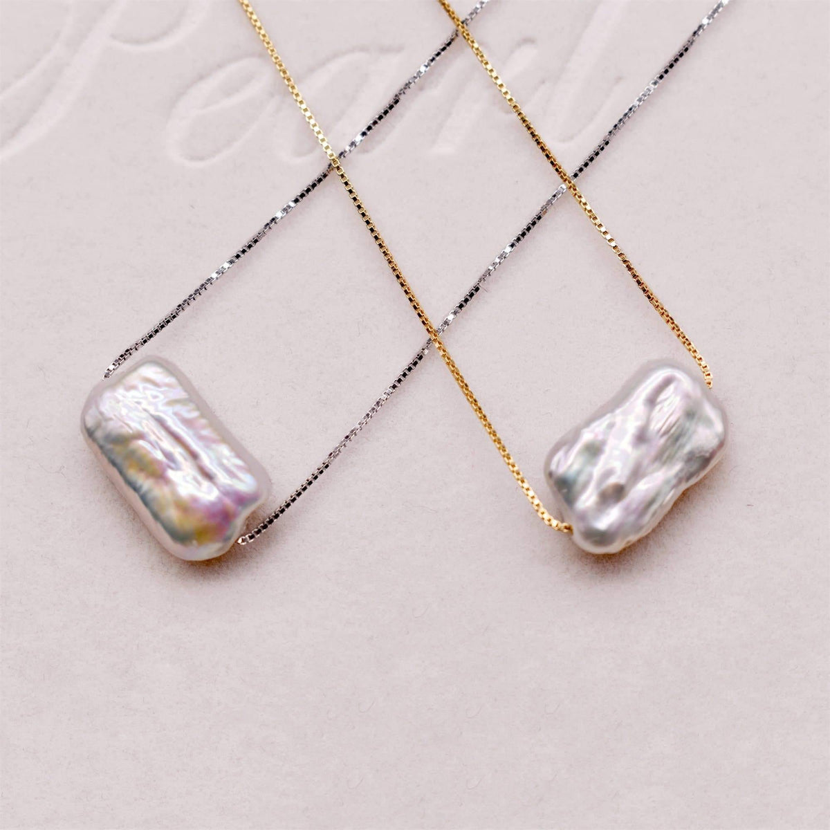 Baroque Pearl Floating Necklace - Zoe - Akuna Pearls