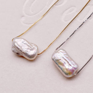 Baroque Pearl Floating Necklace - Zoe - Akuna Pearls