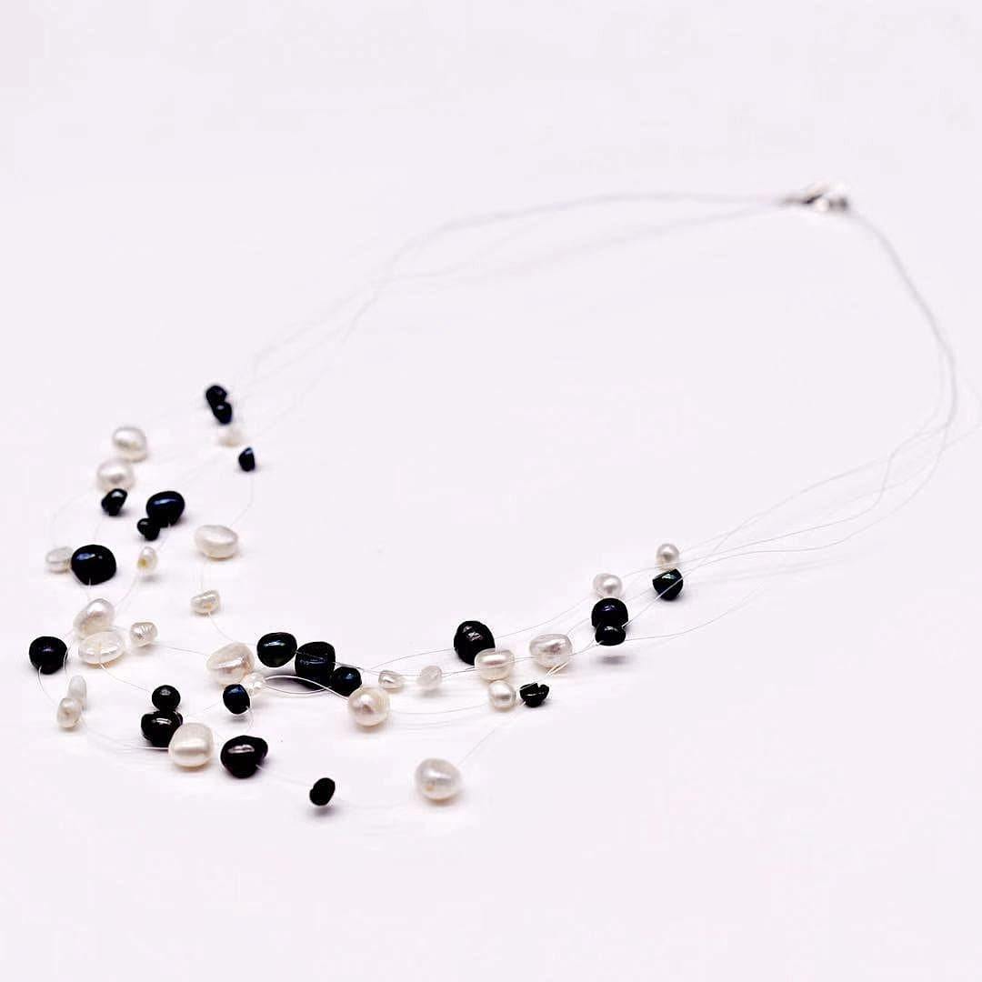 Freshwater Pearl Multi Strand Necklace - Zorya - Akuna Pearls