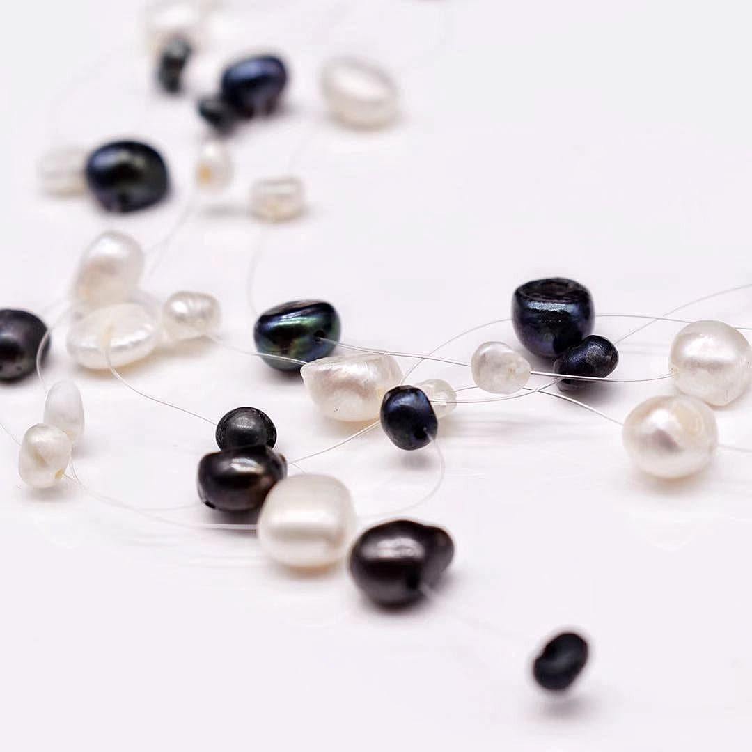 Freshwater Pearl Multi Strand Necklace - Zorya - Akuna Pearls