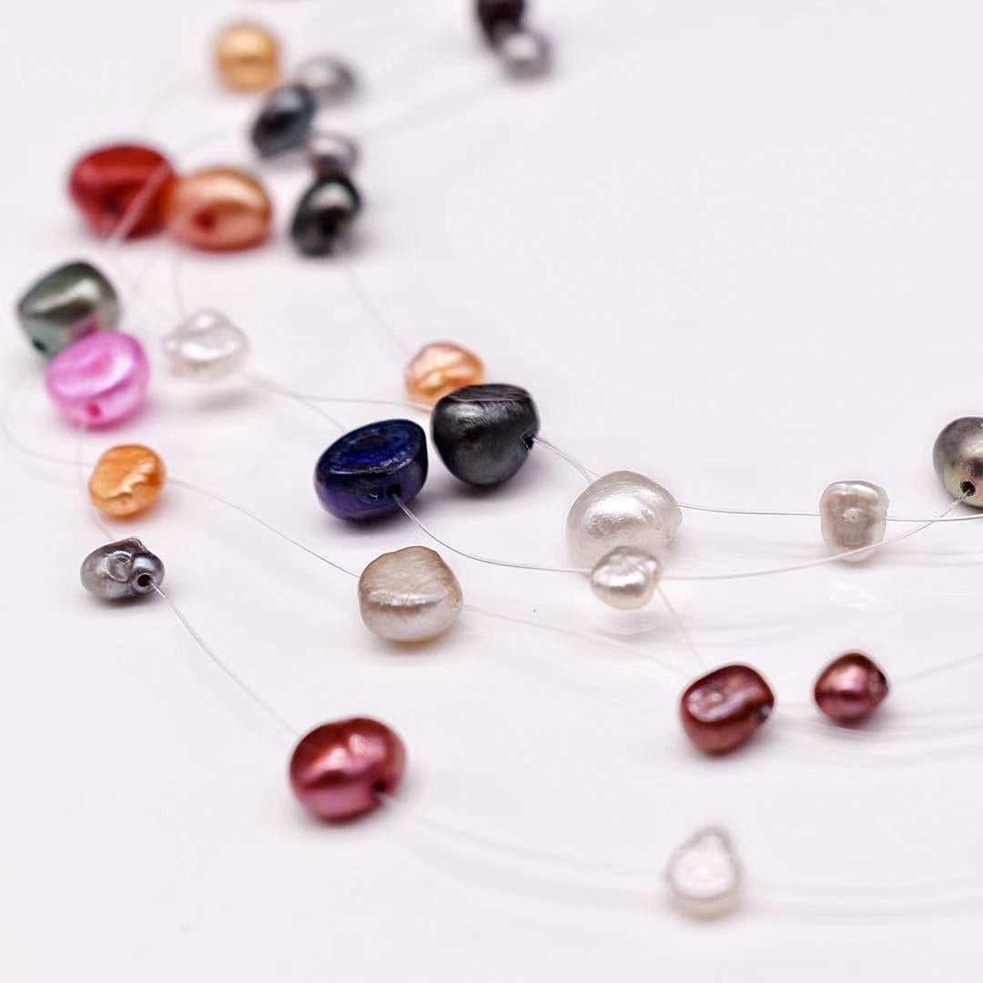 Freshwater Pearl Multi Strand Necklace - Zorya - Akuna Pearls