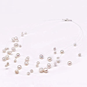 Freshwater Pearl Multi Strand Necklace - Zorya - Akuna Pearls