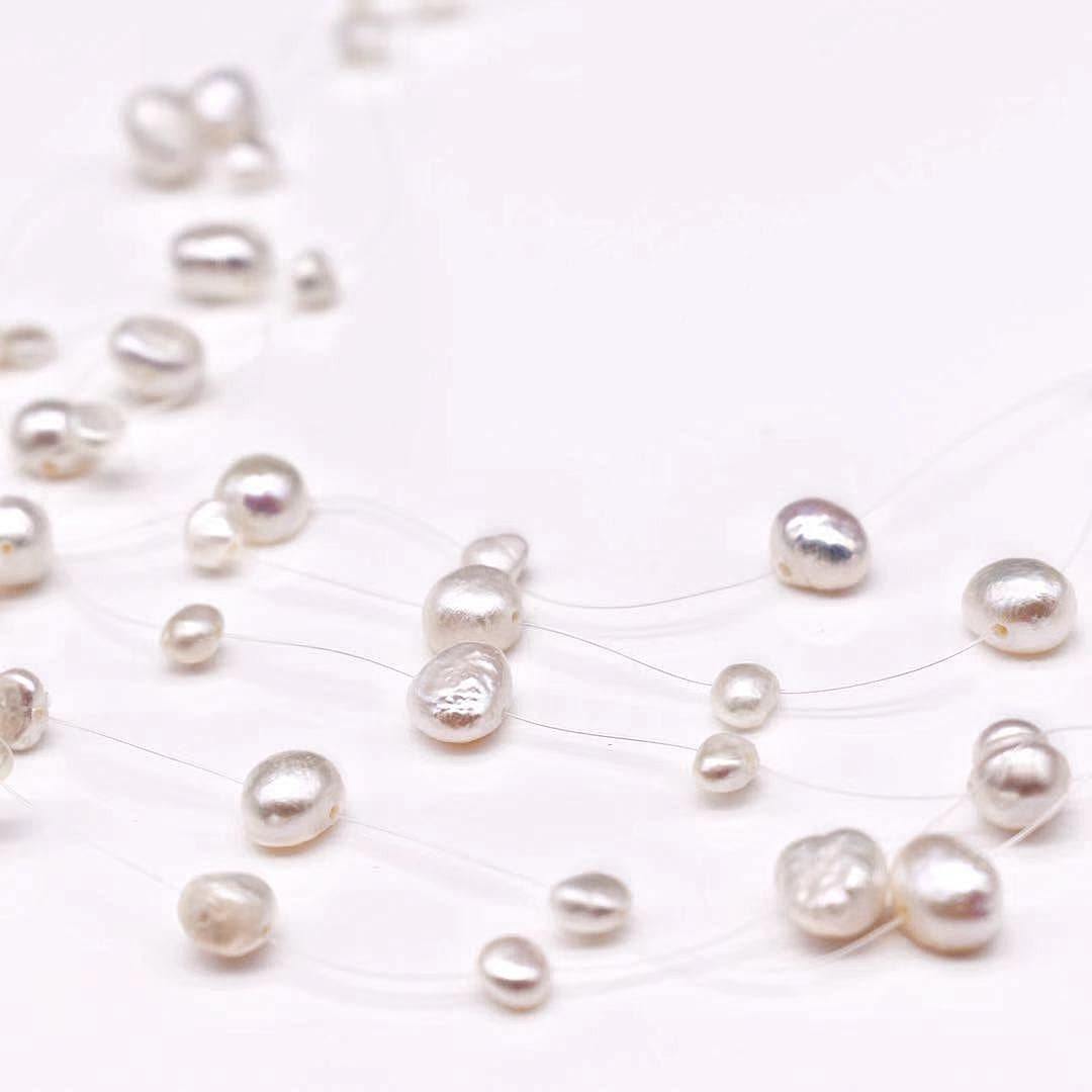 Freshwater Pearl Multi Strand Necklace - Zorya - Akuna Pearls