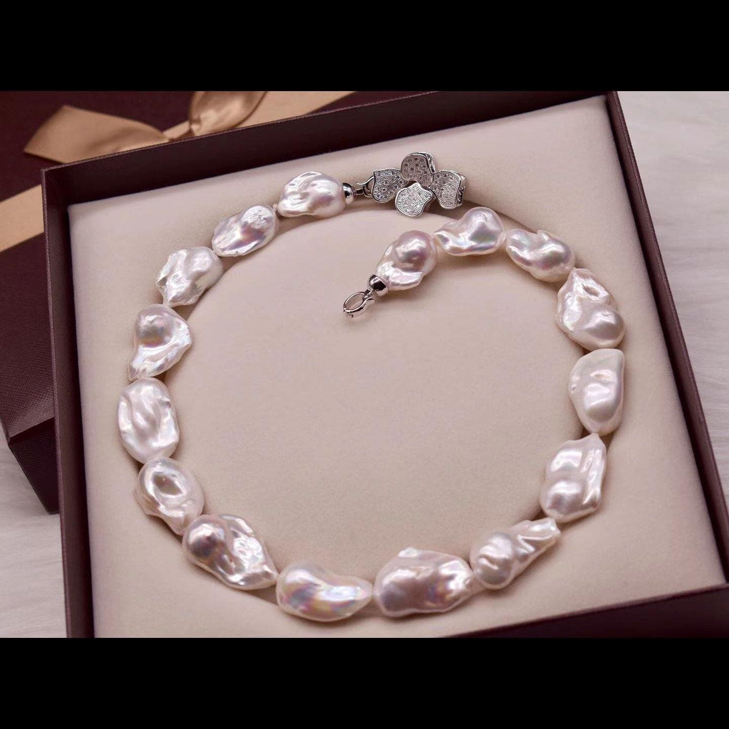 Baroque freshwater discount pearl necklace