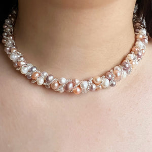 Freshwater Pearl Magnetic Choker Necklace - Jose - Akuna Pearls