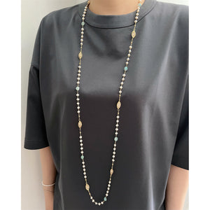 Freshwater Pearl Long Necklace - Beryl - Akuna Pearls